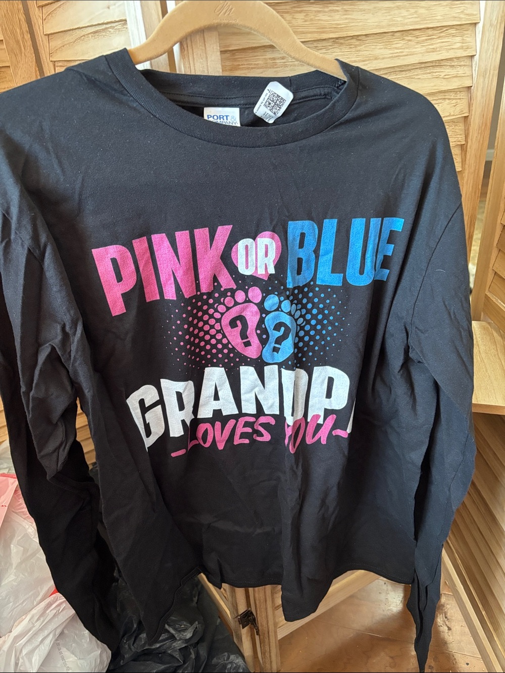 Grandpa gender reveal t shirt large NWOT
